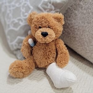 Gund Feel Better Teddy Bear Plush Stuffed Animal with Cast and Crutches